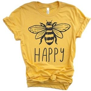 Bee happy yellow tee!